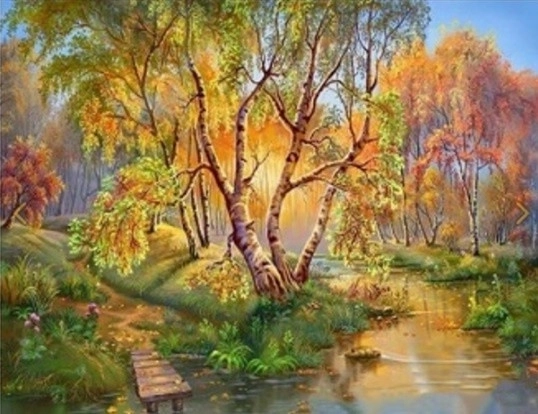 Moosaico di Diamanti - Betulle sul Torrente