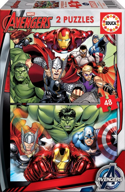 Puzzle EDUCA Avengers - Assemble 2x48 pezzi