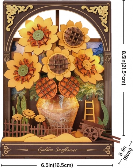 RoboTime 3D puzzle di legno - Girasoli Dorati