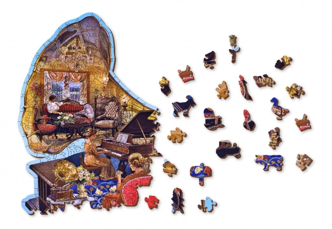 Puzzle in legno Giradischi Accogliente 250 pezzi