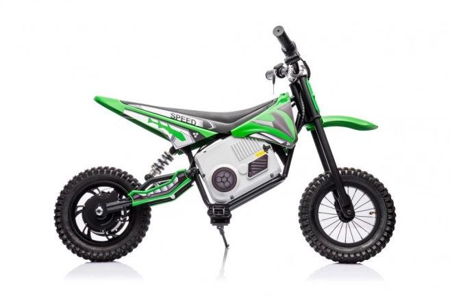 Moto cross elettrico verde