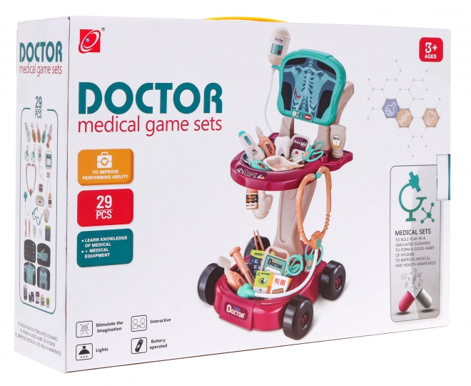 Carrello medico per bambini 3+ con 29 pezzi