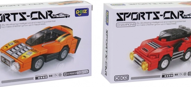 Auto sportivo con ruote libere - 16 pezzi in display box