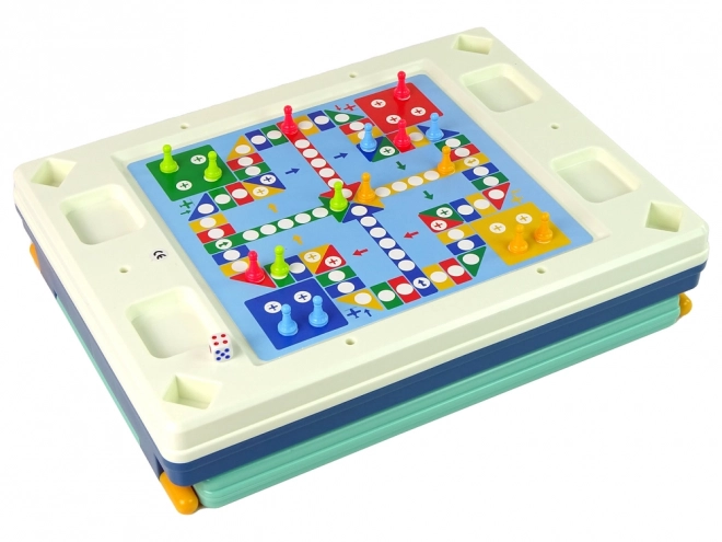 Lavagna 3 in 1 Tavolo da Gioco Ludo Verde Menta