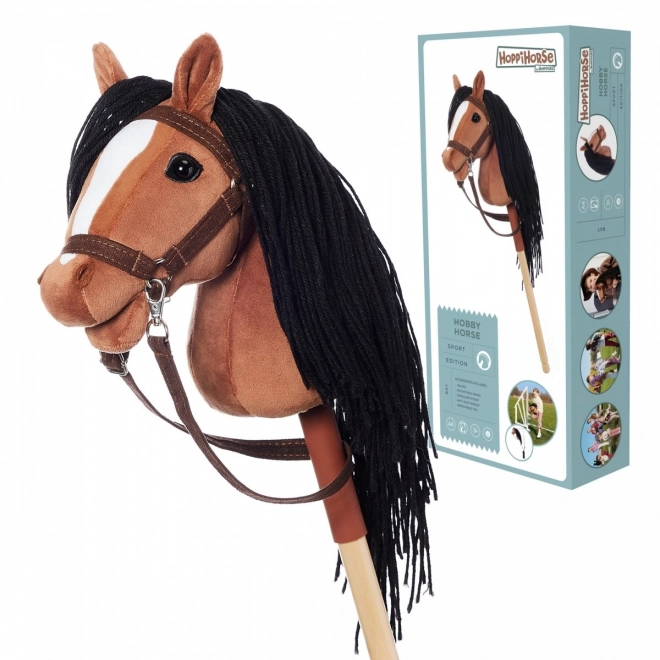 Cavallino su bastone Hoppihorse marrone