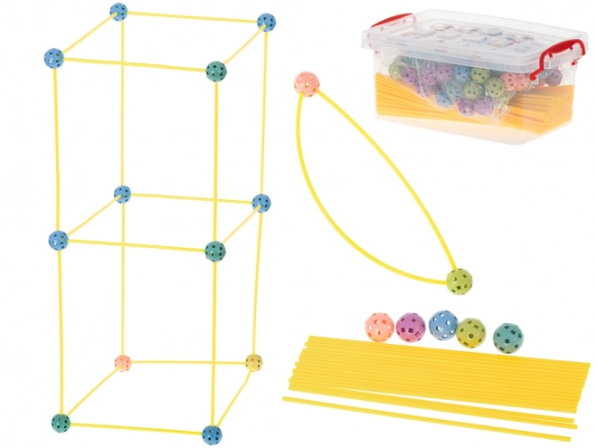 Costruzioni creative con tubi e bacchette 320 pezzi