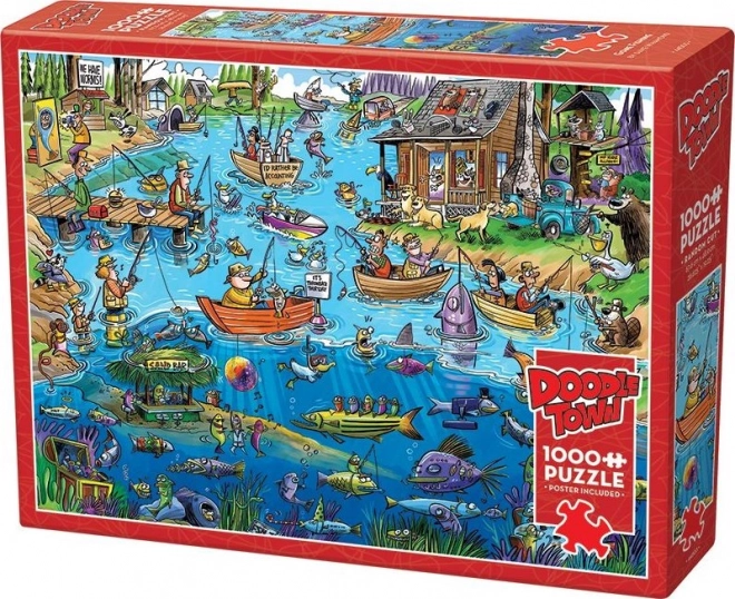 Puzzle COBBLE HILL DoodleTown: A pesca 1000 pezzi