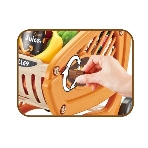 Carrello della Spesa per Bambini con Elementi Mobili e Accessori