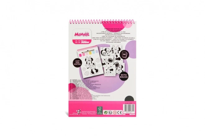 Libro da colorare Disney Minnie con acquerelli