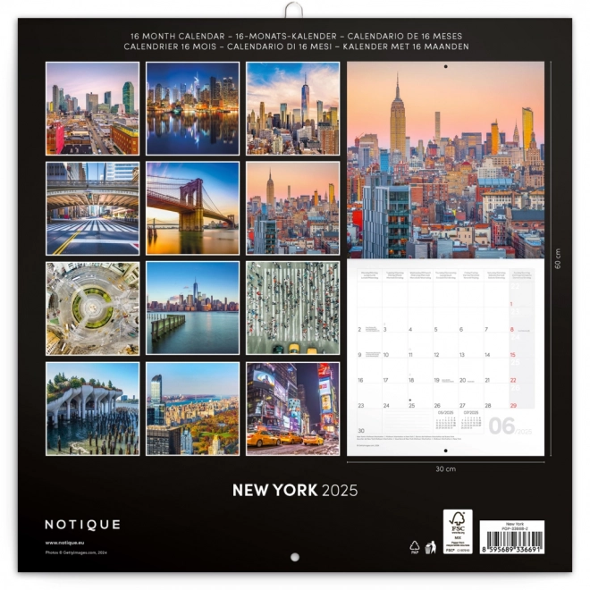 Calendario Notique New York 2025