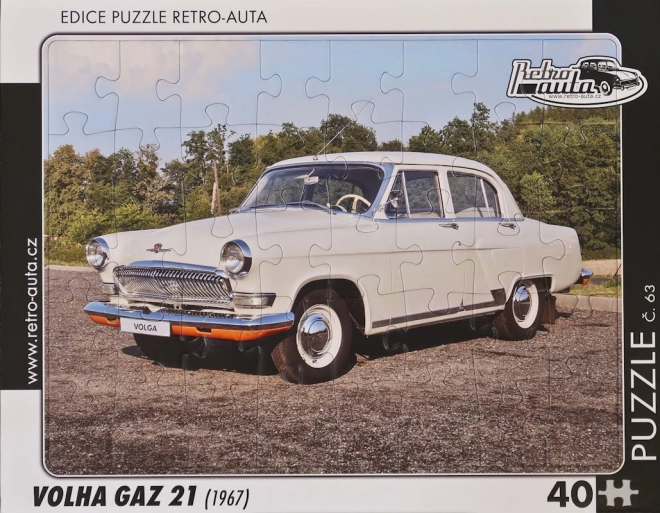 Puzzle retro auto Volga GAZ 21 (1967)