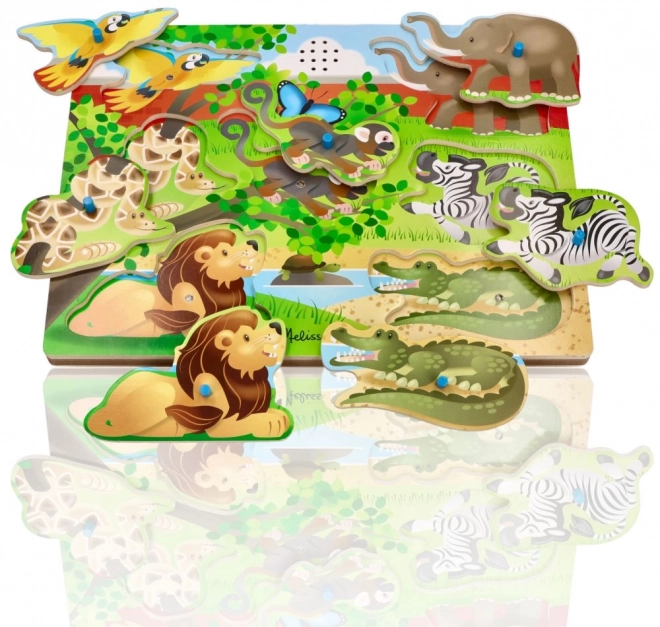 Puzzle sonori animali dello zoo