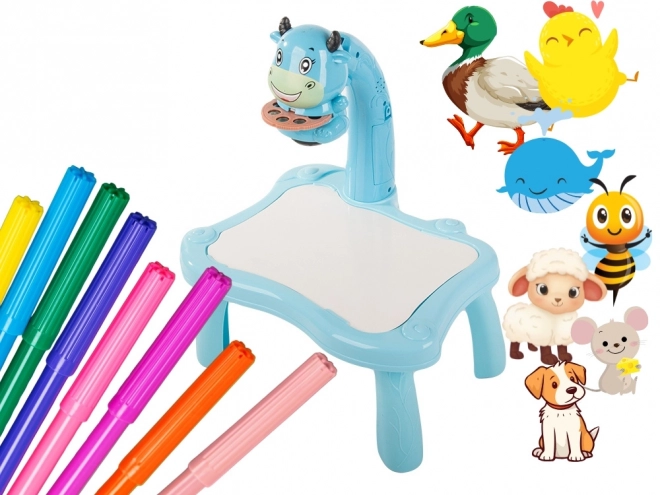 Tavolo da disegno educativo con proiettore per bambini