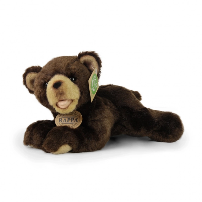 Orsacchiotto di peluche marrone scuro sdraiato ECO-FRIENDLY