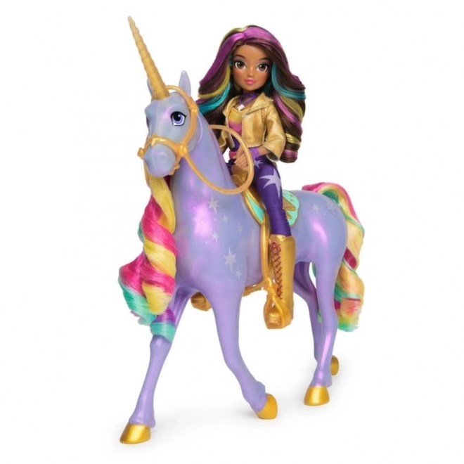 Accademia Unicorno Unicorno Luminoso Wildstar Con Bambola Sophia 24cm