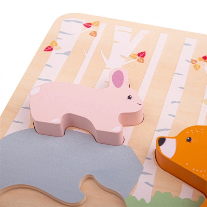 Puzzle in Legno Woodland per Bambini Bigjigs