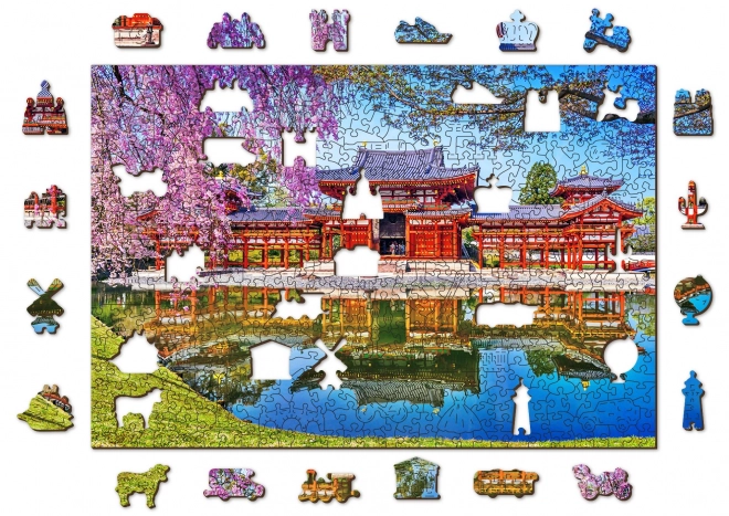 Puzzle in legno Tempio Byodo-in, Kyoto 2 in 1