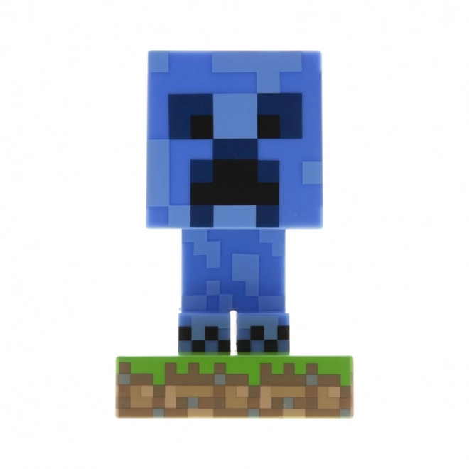 Lampada Icona Minecraft Creeper Blu