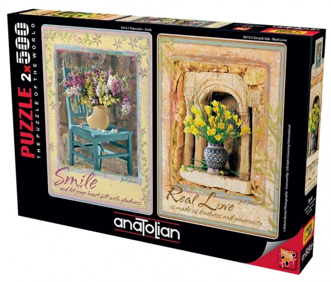 Puzzle Sorriso e Vero Amore 2x500 Pezzi