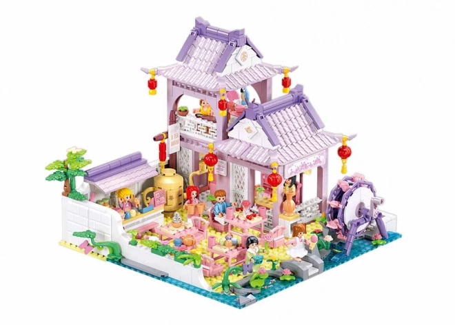 Set da costruzione tea house con giardino decorativo Sluban Girls Dream