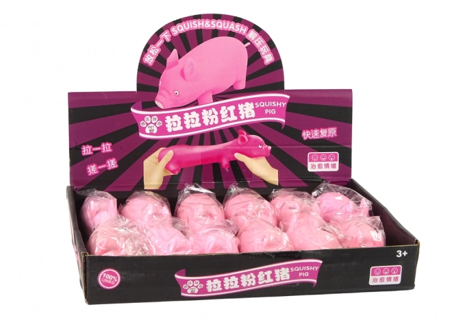 Giocattolo elastico rosa squishy maiale