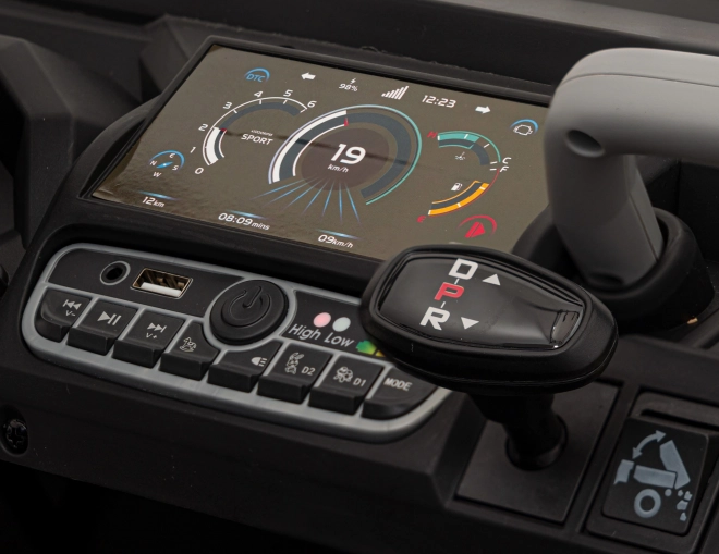 Auto Pick-Up Speed 900 pro bambini nero + trazione 4x4 + pompa mobile + vano bagagli + telecomando + pala + LED audio
