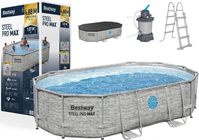 Piscina autoportante Bestway Power Steel Swim Vista 427 x 250 x 100 cm