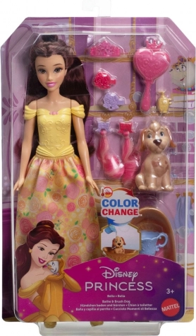 Principessa Disney Belle con cagnolino – set per il bagnetto e lo styling