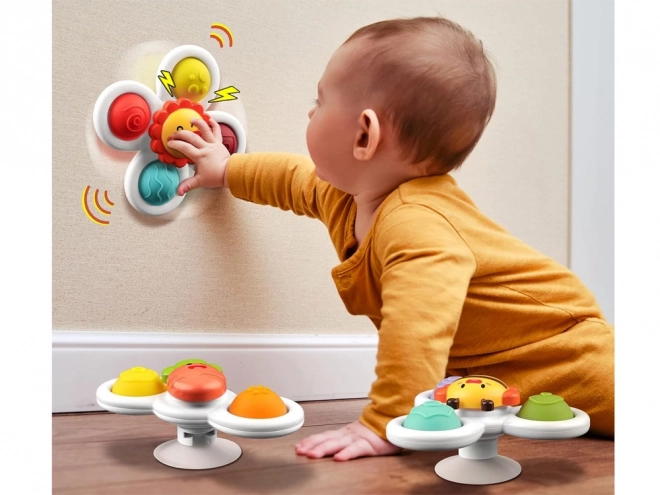 Giocattolo Sensoriale Fidget Spinner con Ventosa