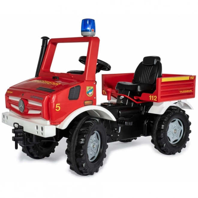 Camion dei pompieri per bambini Mercedes Unimog a pedali