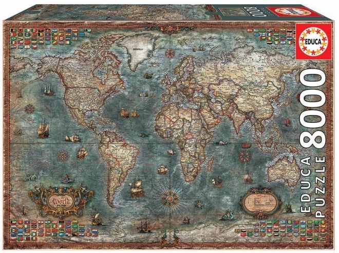 Puzzle mappa politica del mondo 8000 pezzi