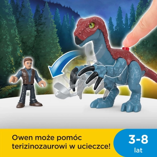 Set di Imaginext Therizinosauro e Owen di Jurassic World