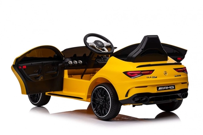 Auto elettrico per bambini Mercedes CLA 45s AMG giallo 4x4