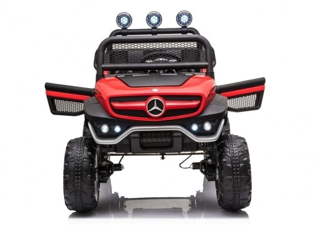 Auto elettrico a batteria Mercedes Unimog S rosso