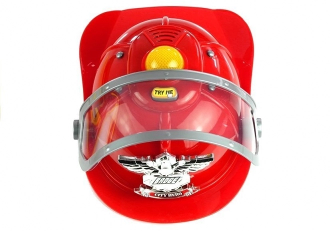 Set pompieri per bambini con casco e accessori