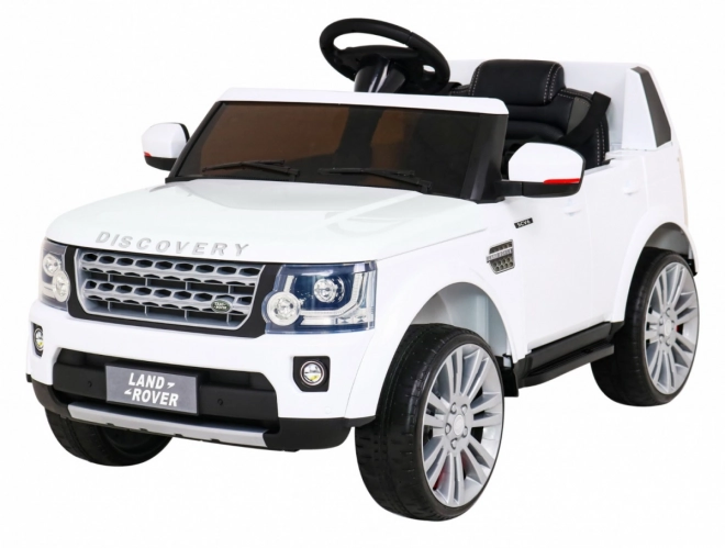 Land Rover Discovery Auto elettrico per bambini bianco + telecomando + ruote EVA + avvio lento + radio MP3