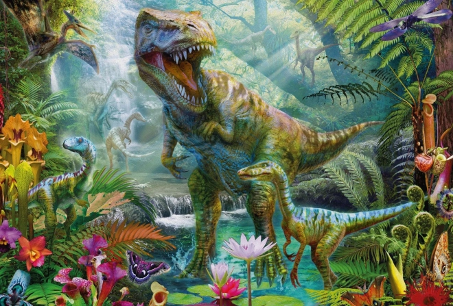 Puzzle con Dinosauri SCHMIDT 4-in-1 in Valigetta di Latta