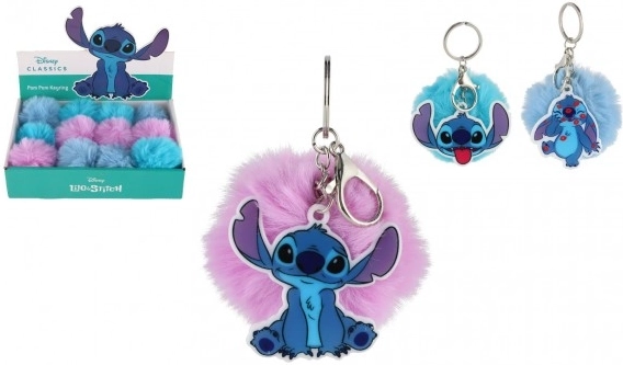 Portachiavi Stitch con pompon