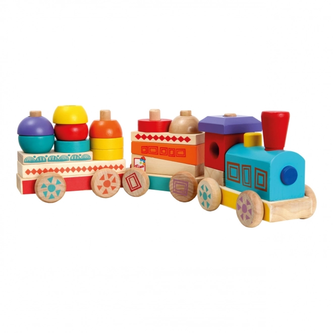 Treno in legno colorato per bambini