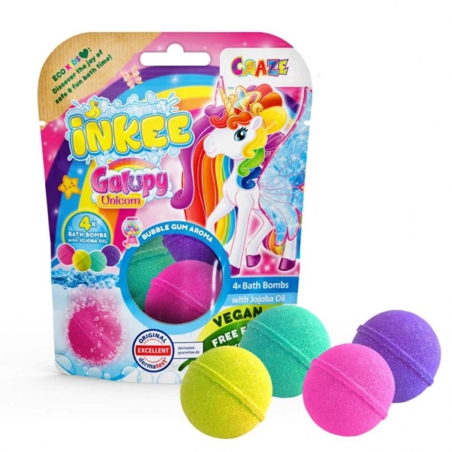 Bombe da bagno INKEE - Colori unicorno Galupy