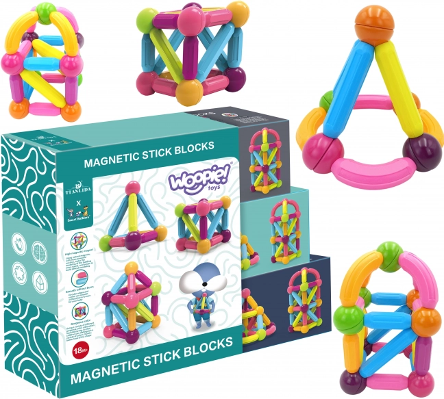 Woopie set di costruzioni magnetiche educative grandi 28 pezzi