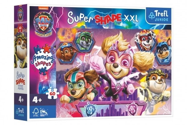 Puzzle Trefl Super Shape XXL Paw Patrol il Film 60 Pezzi