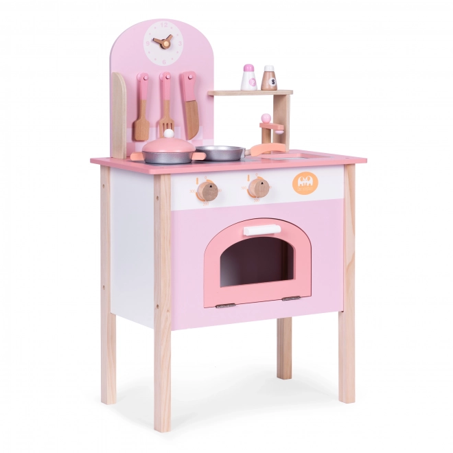 Cucina giocattolo rosa con 8 accessori ECOTOYS