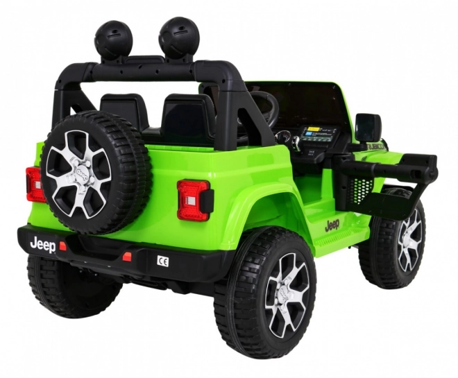 Jeep Wrangler Rubicon batteria per bambini Verde + Telecomando + Radio MP3 LED + Ruote EVA
