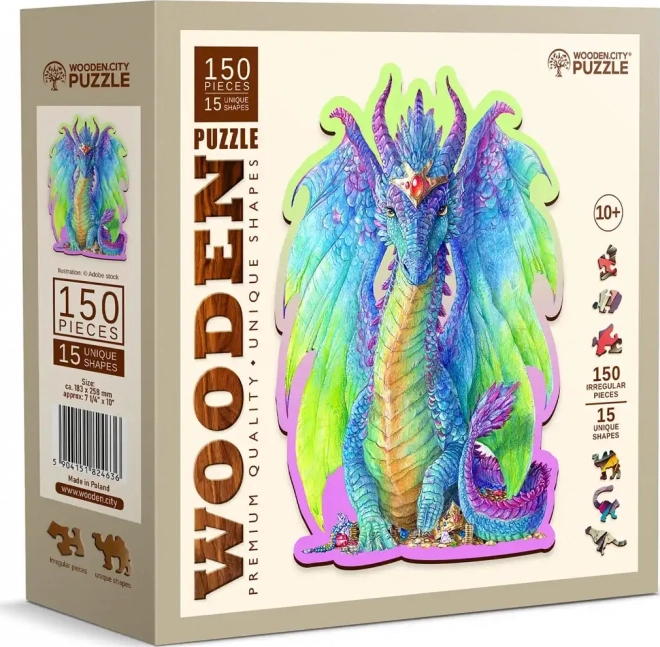 Puzzle in legno Drago maestoso 150 pezzi