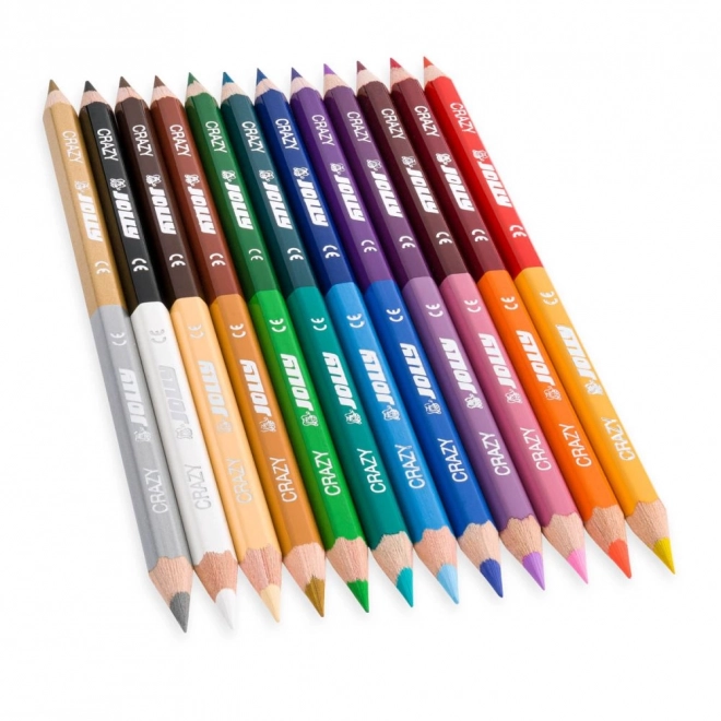 Matite a doppia punta Crazy 12 colori