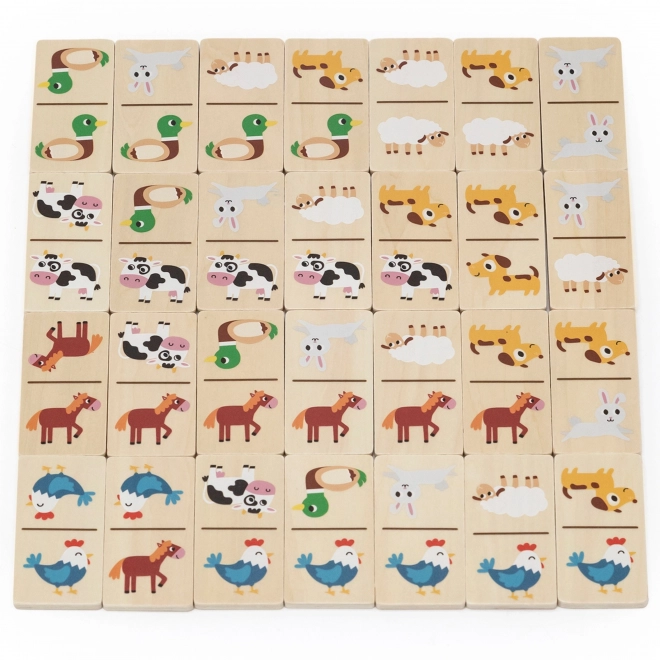 Domino in legno 2 in 1 Animali e Numeri