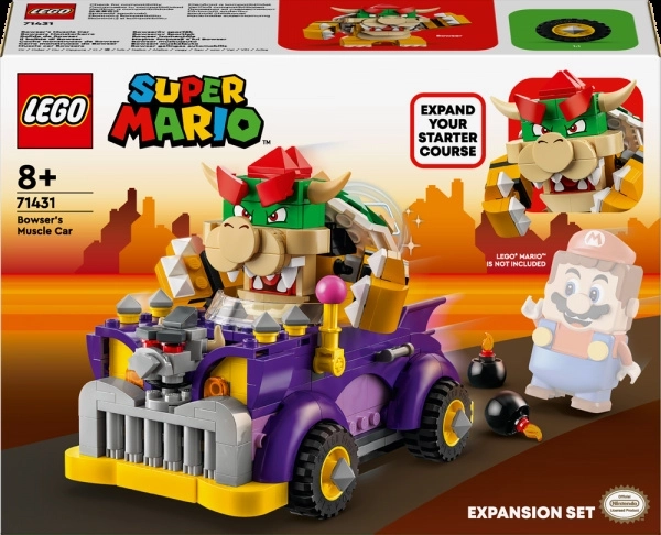 lego super mario l’auto muscle di bowser – set di espansione