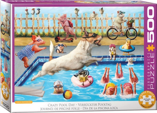 Puzzle Crazy Day by the Pool XL 500 Pezzi