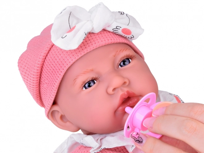 Bambola interattiva BOBAS bambina con set rosa